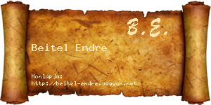 Beitel Endre névjegykártya